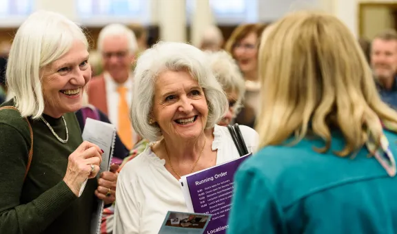 Photograph of Arts Society members enjoying themselves at an event