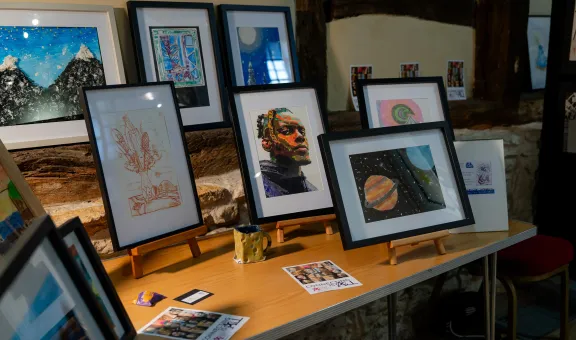Selection of atworks on a table