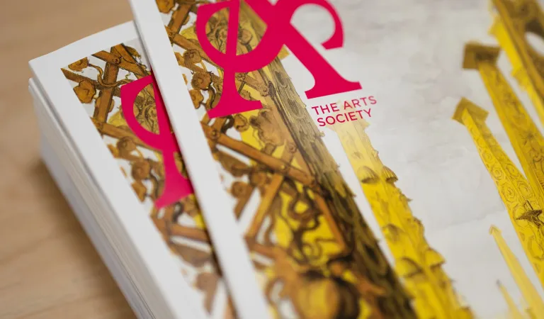 Photograph of front covers of The Arts Society Magazine