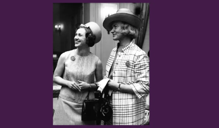 Historical photo of The Arts Society founder Patricia Fay