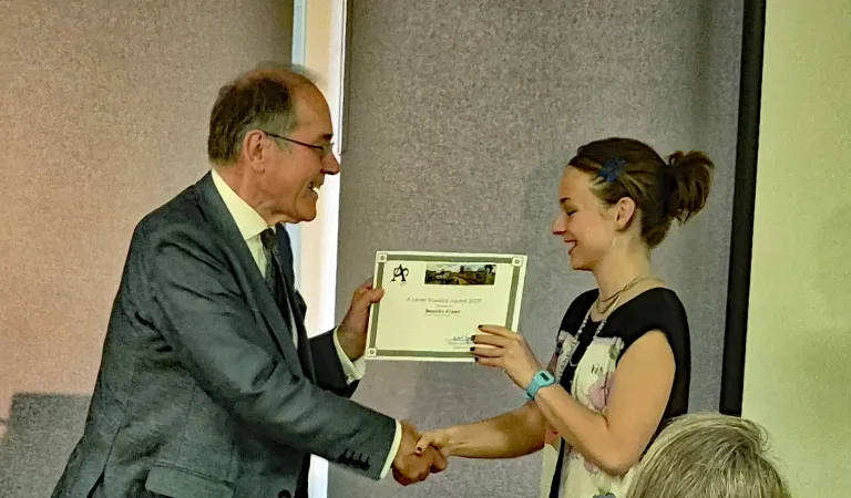 Katie Gleave receives Arts Award @ The Arts Society Henley
