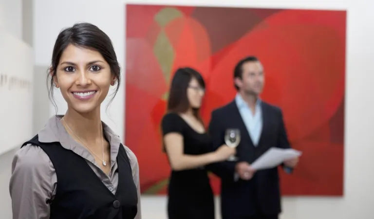 woman in gallery